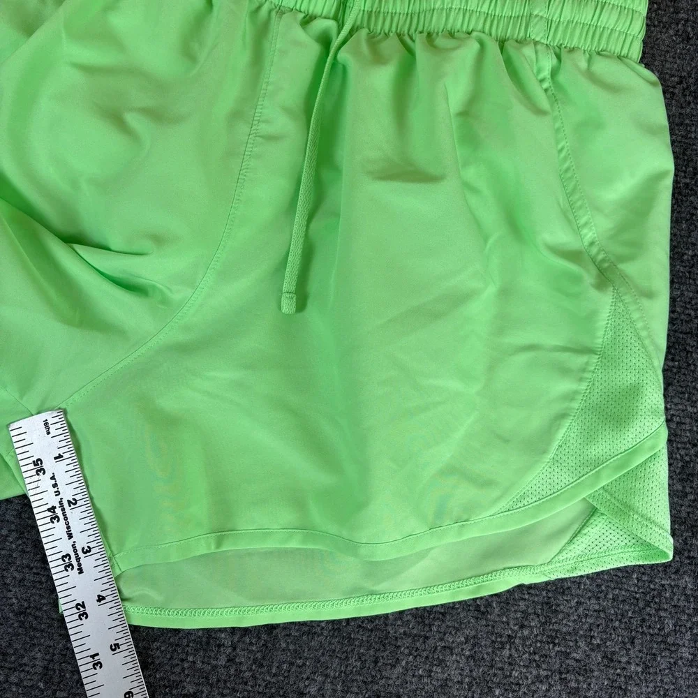 Under Armour‎ Running Shorts Womens 32x5 Neon Green Drawstring Athletic Pocket